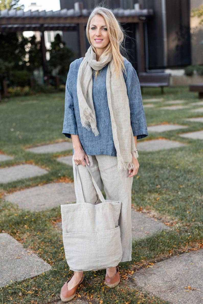 VIKOLINO – Großhandel Schal – Damen – Transparenter Leinen-Schal (Gaze)1