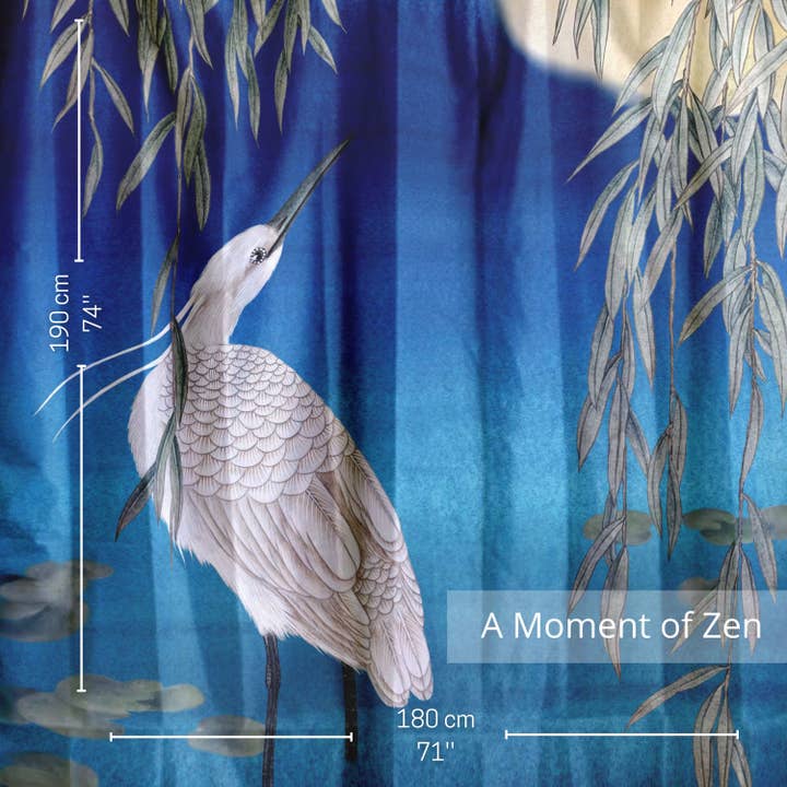 InkDifferent Studio – wholesale Duschdraperi – Tranqility duschdraperi med månmotiv3