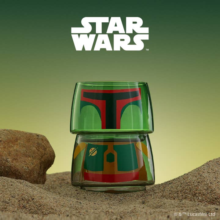 JoyJolt – Engroshandel Drikkeglas/kop – Star Wars™ Karakterkollektion Boba Fett stabelbare briller1
