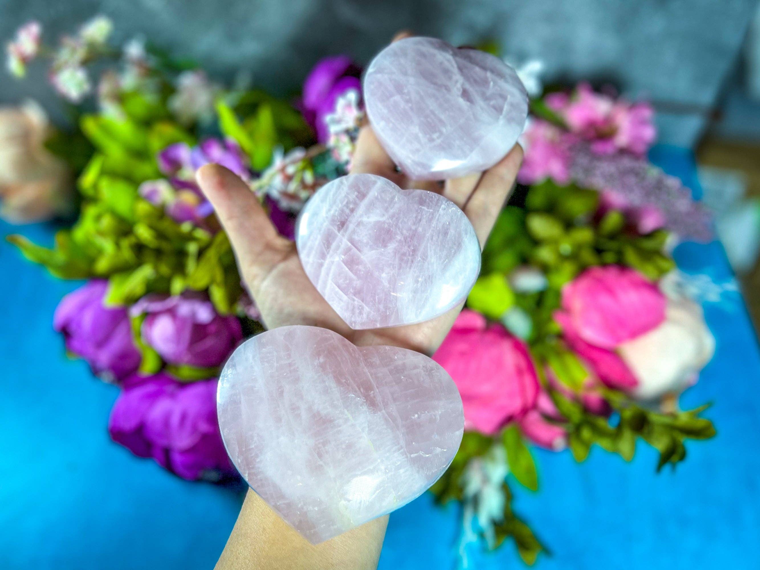 Mandala Gems - Wholesale Spiritual stone/crystal - Rose Quartz Crystal Heart Valentines Day Gift wholesale0