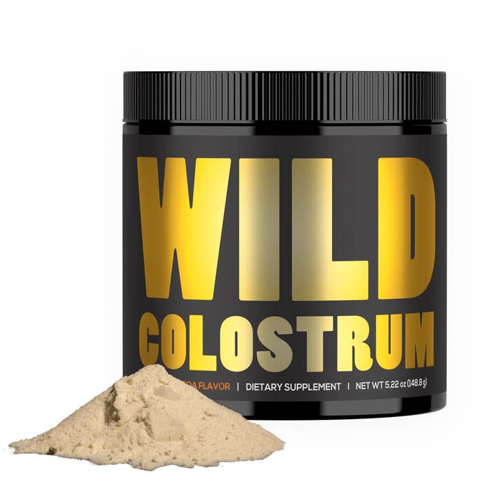Wild Foods - Wholesale Protein/Superfood Powder - Wholesale Case of 6 - Wild Colostrum Powder, Grass-fed, Chocolate 5.22oz