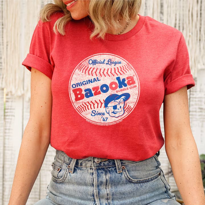 Bazooka® Official League Baseball Tee for wholesale by www.sweetvintagetees.com