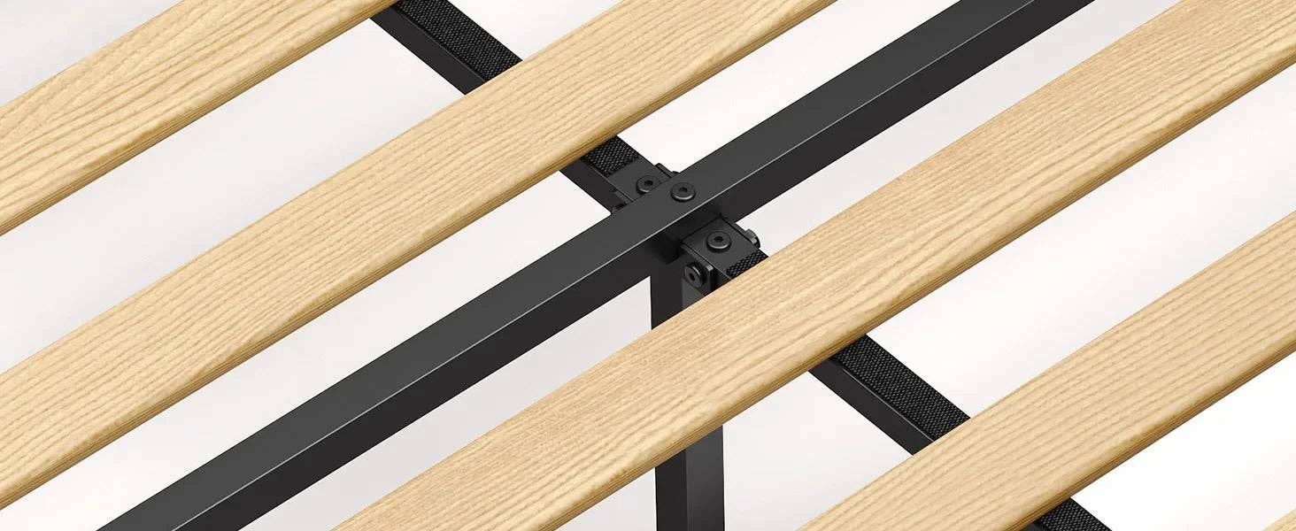 American Smart - Wholesale Bed - Bed Frame with Storage Headboard & 2 Drawers,Upholstered Platform Bed with Charging Station & LED Light,Heavy Duty Frame Support13