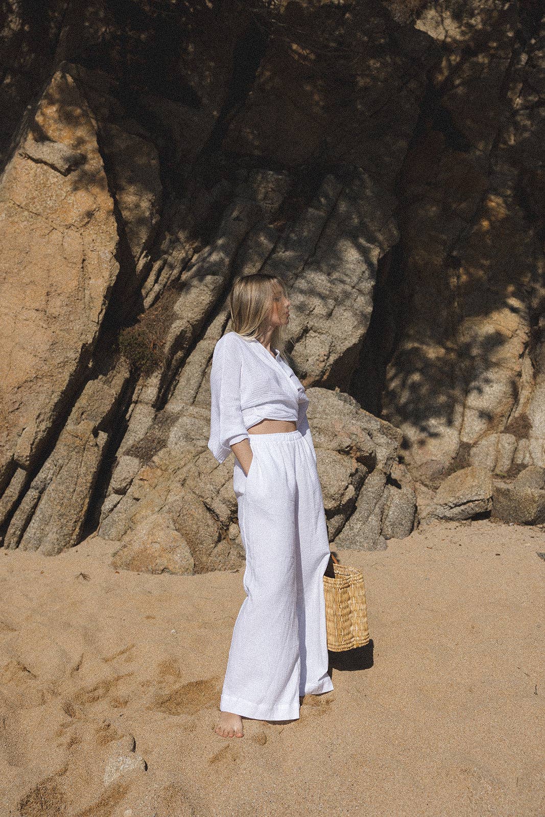 White Calma Pants for wholesale on Faire4