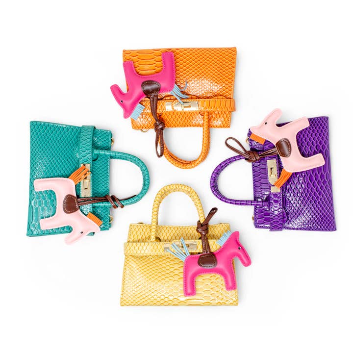Tiny Treats and ZOMI GEMS - Wholesale Shoulder Bag - Kids - Vivid Crocodile Pony Handbag