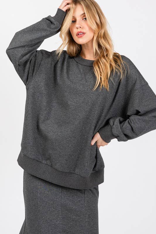 Calista - Wholesale Sweatshirt - Women's - PULLOVER OVERSIZED SWEATSHIRTS- FT314880
