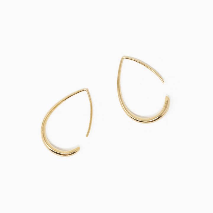 Sessori - Wholesale Oorringen - Middelgrote hoepeloorbellen met traanvormige rand5