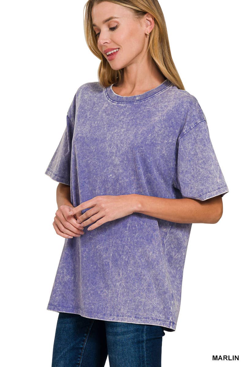 42POPS – wholesale T-shirt – women's – "._ SI-25351 Vintage Washed Short Sleeve Top As shown33