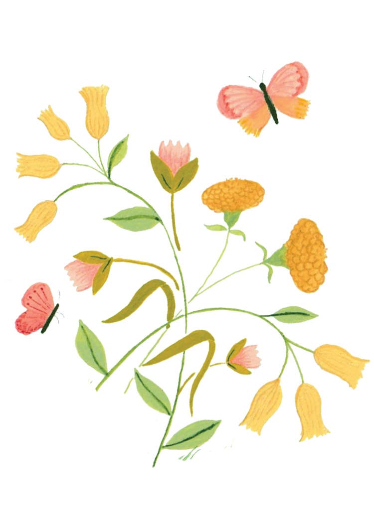 Tulip Design Company - Wholesale Everyday Greeting Card - Butterfly Breakfast Mini Card2