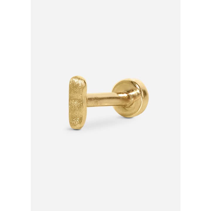 Porter Lyons - Wholesale Stud/post earrings - Ripple Gold Bar Threaded Flat Back Earring | Single2