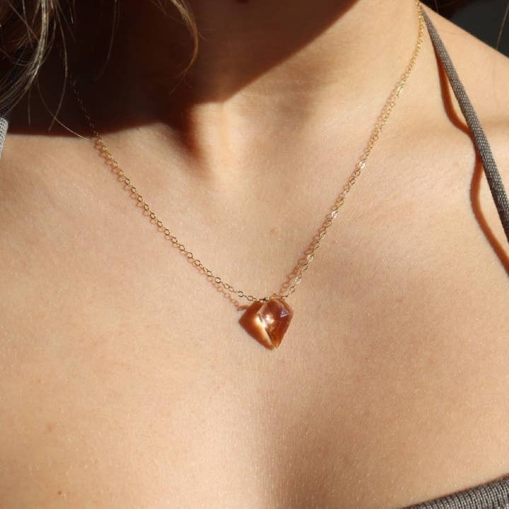 Token Jewelry - Wholesale Pendant/Charm Necklace - Champagne Quartz Necklace I Valentine's Day Jewelry 3