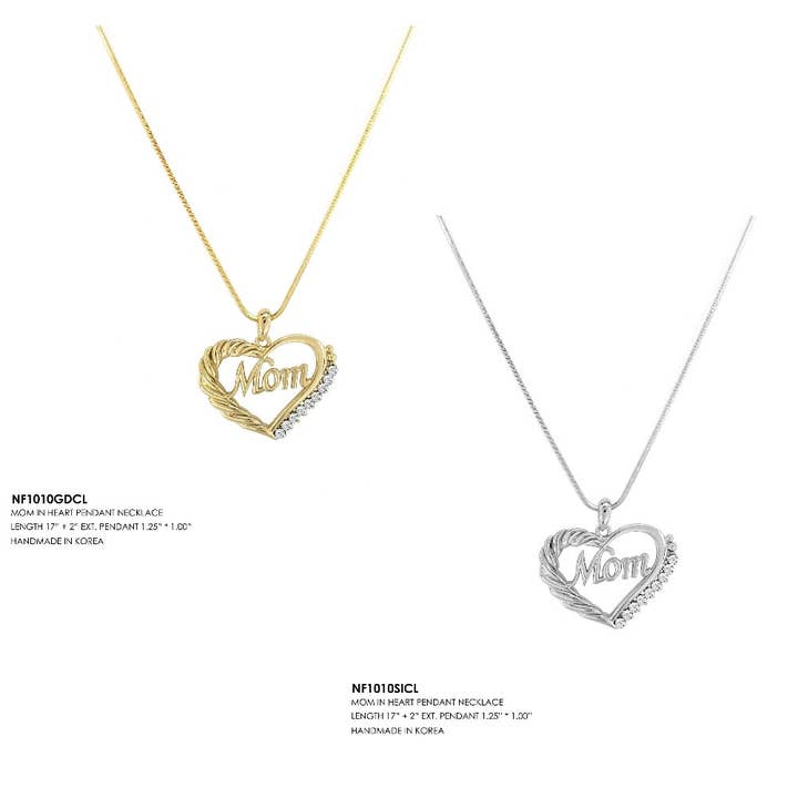 MOEDER IN HART HANGER KETTING voor wholesale door DOBBI