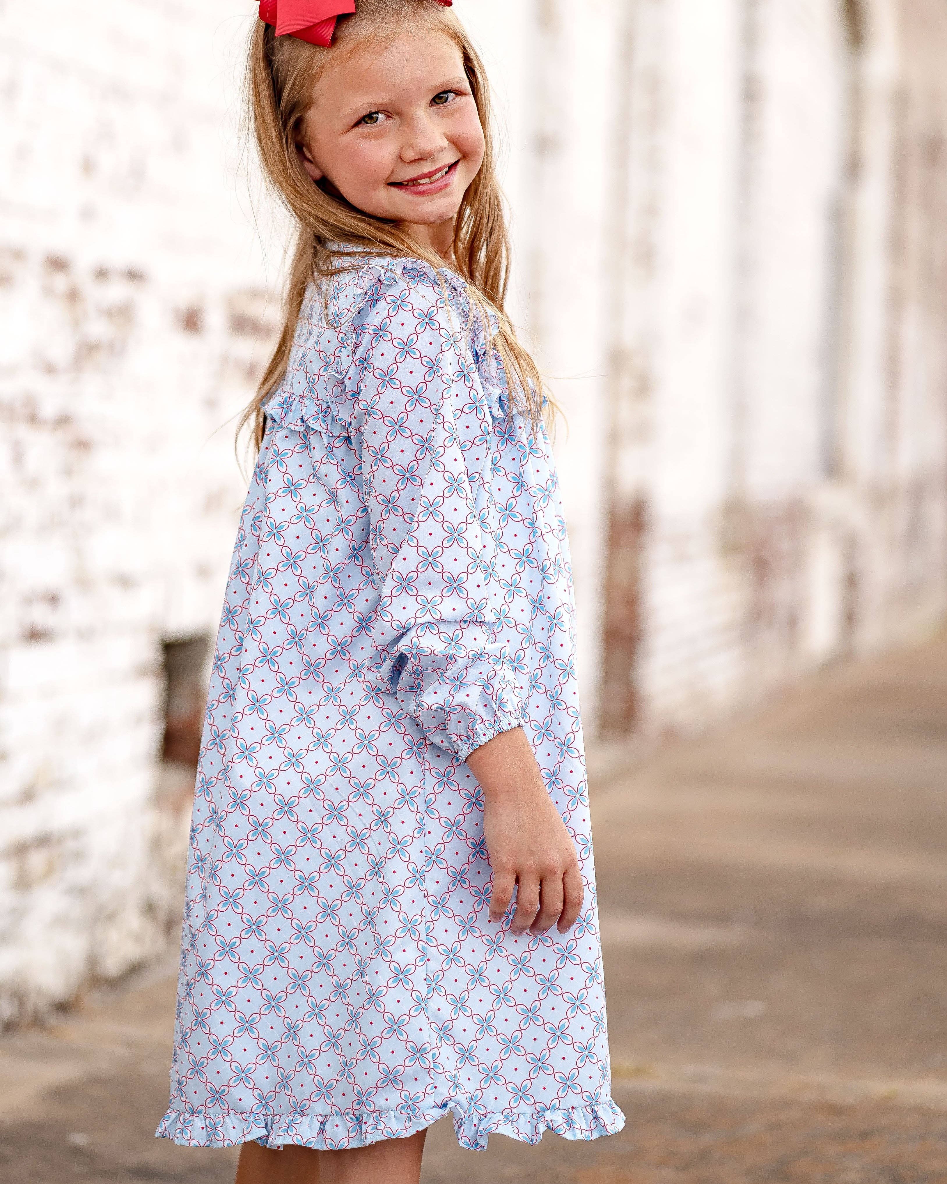 The Yellow Lamb - Wholesale Dress - Kids - Gloria Geometric - Benton Dress4