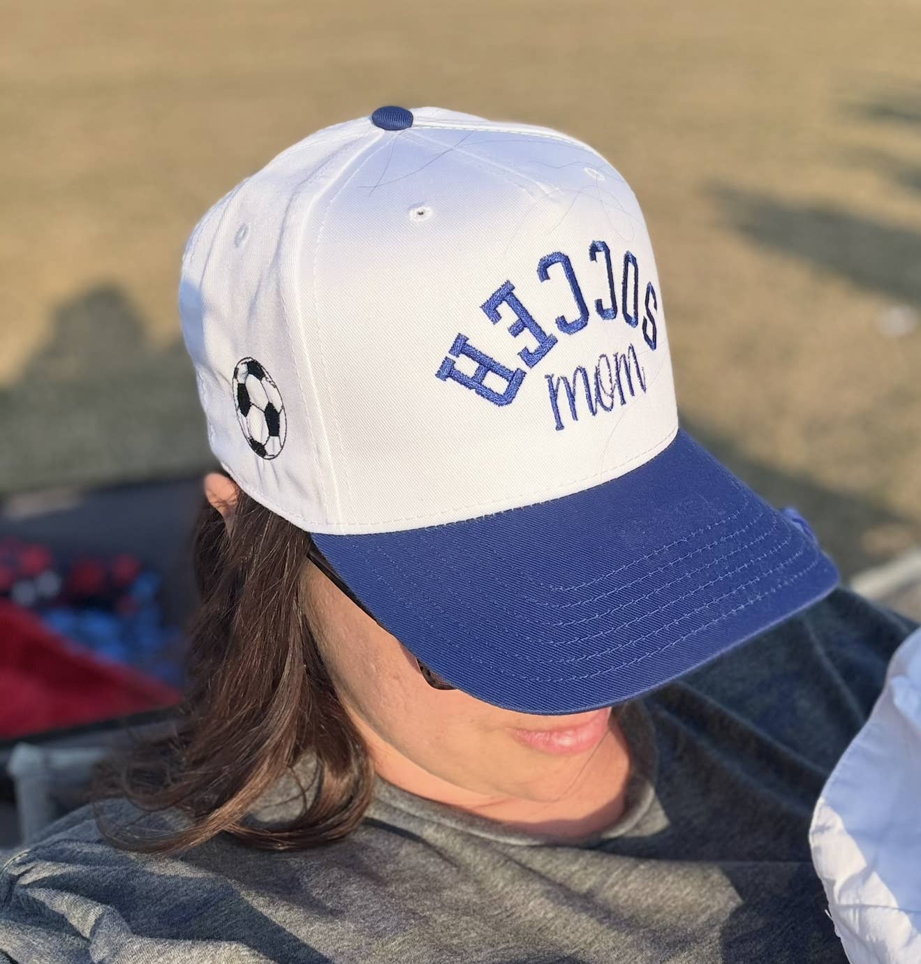 Hillside Threads Wholesale - Wholesale Trucker hat – Women’s - Sport Mom Trucker Hat | Embroidered Upside Down |Side Detail