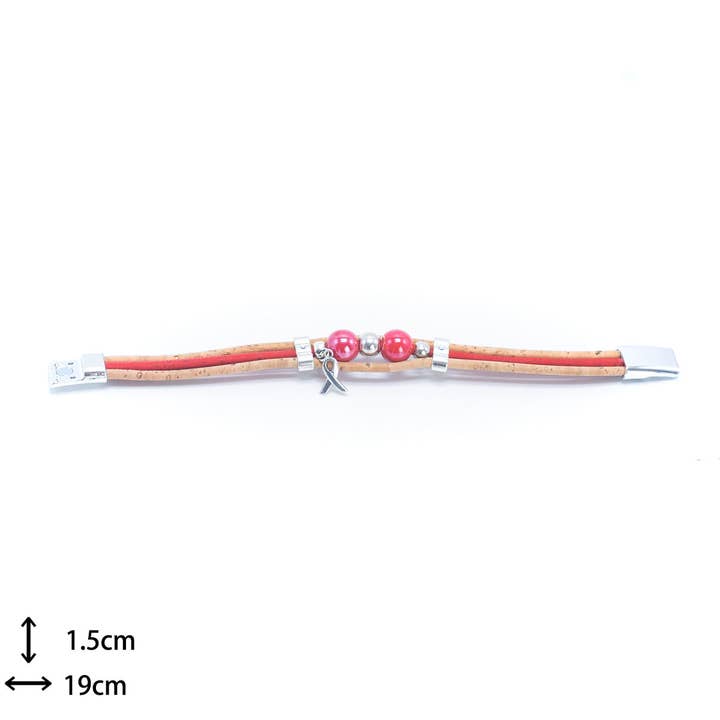 Meninas Bonitas Cork - Wholesale Beaded bracelet - Beaded Handmade Cork Bracelet BR-422-MIX-55