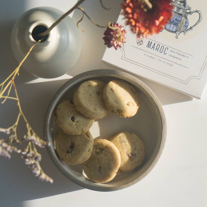 Makabi & Sons – Großhandel Cookie – Rosen-Pistazien-Kardamom-Plätzchen - Maroc