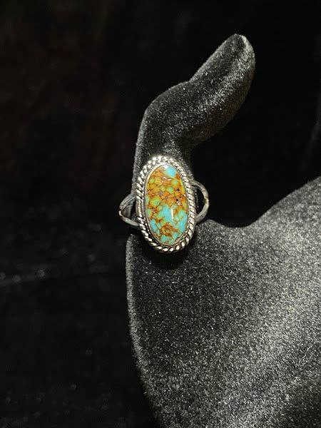 Genuine Turquoise | Southwest Style Oval Ring for wholesale by Regul Silver
