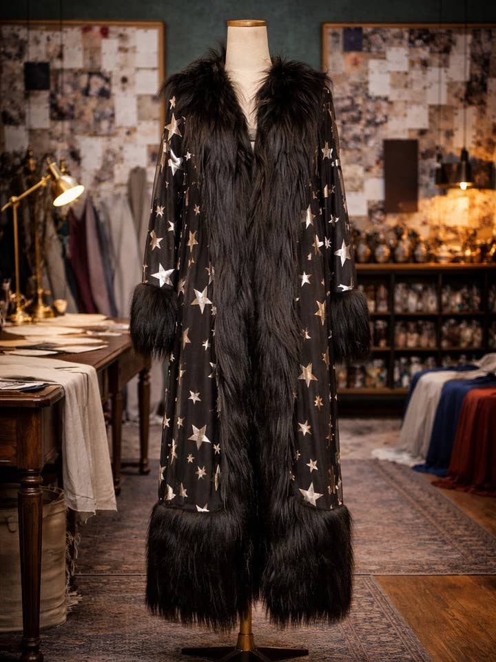 Manteau en fausse fourrure Penny Deluxe Starina pour la vente par Jennafer Grace