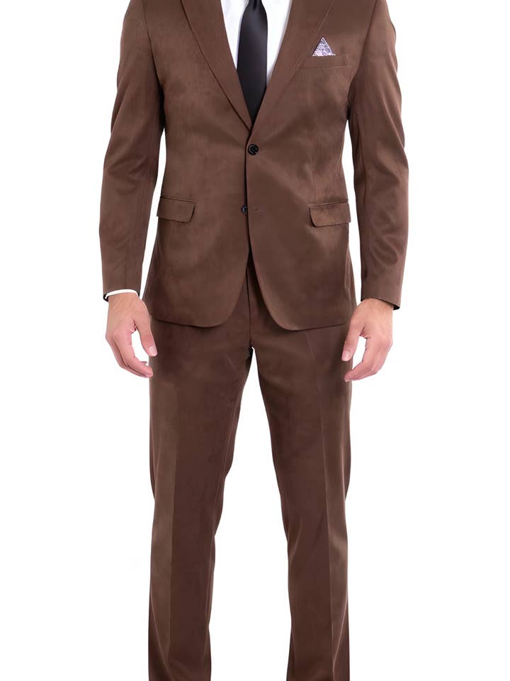 The Cordell 2pc Corduroy Notch Lapel Suit for wholesale by Ferrecci