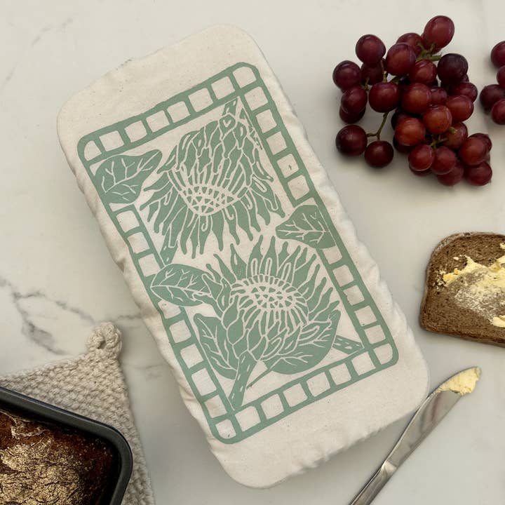 Halo Dish Covers - Wholesale Food Storage Wrap/Bag - Loaf Pan Cover 100% organic cotton for bread making