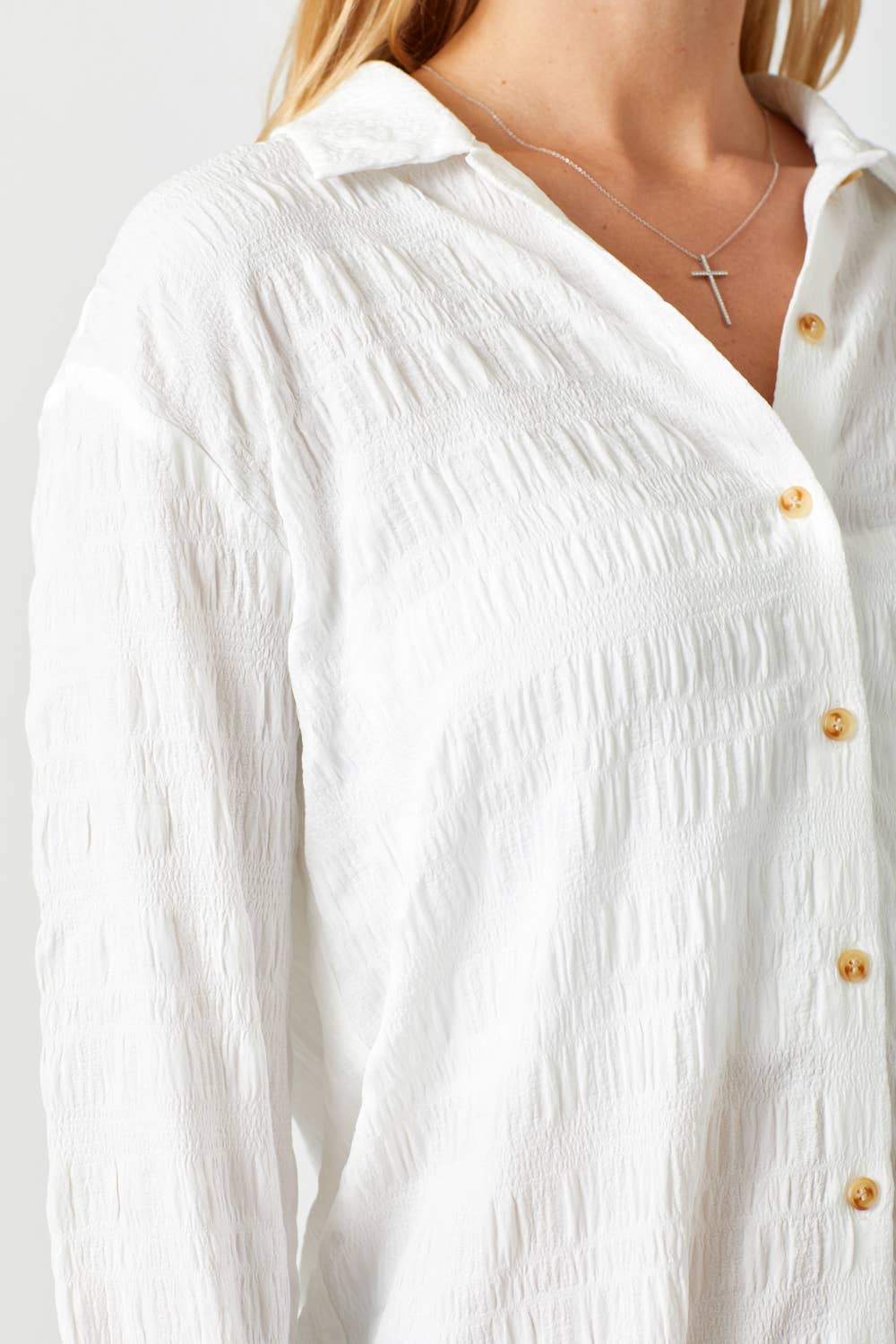 Mystree - Wholesale Button Down Shirt - Women's - 60209 Textured Button Down Shirt15