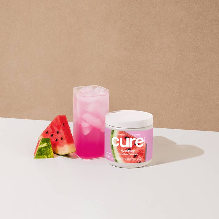 Cure Hydration - Wholesale Powdered Health Drink - Cure Bulk Hydration Mix - 28 Serving Bulk Jar - Watermelon