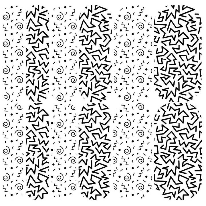 Decalcomanie mono 90s per la vendita all'ingrosso da parte di DIPPY COW NAILS