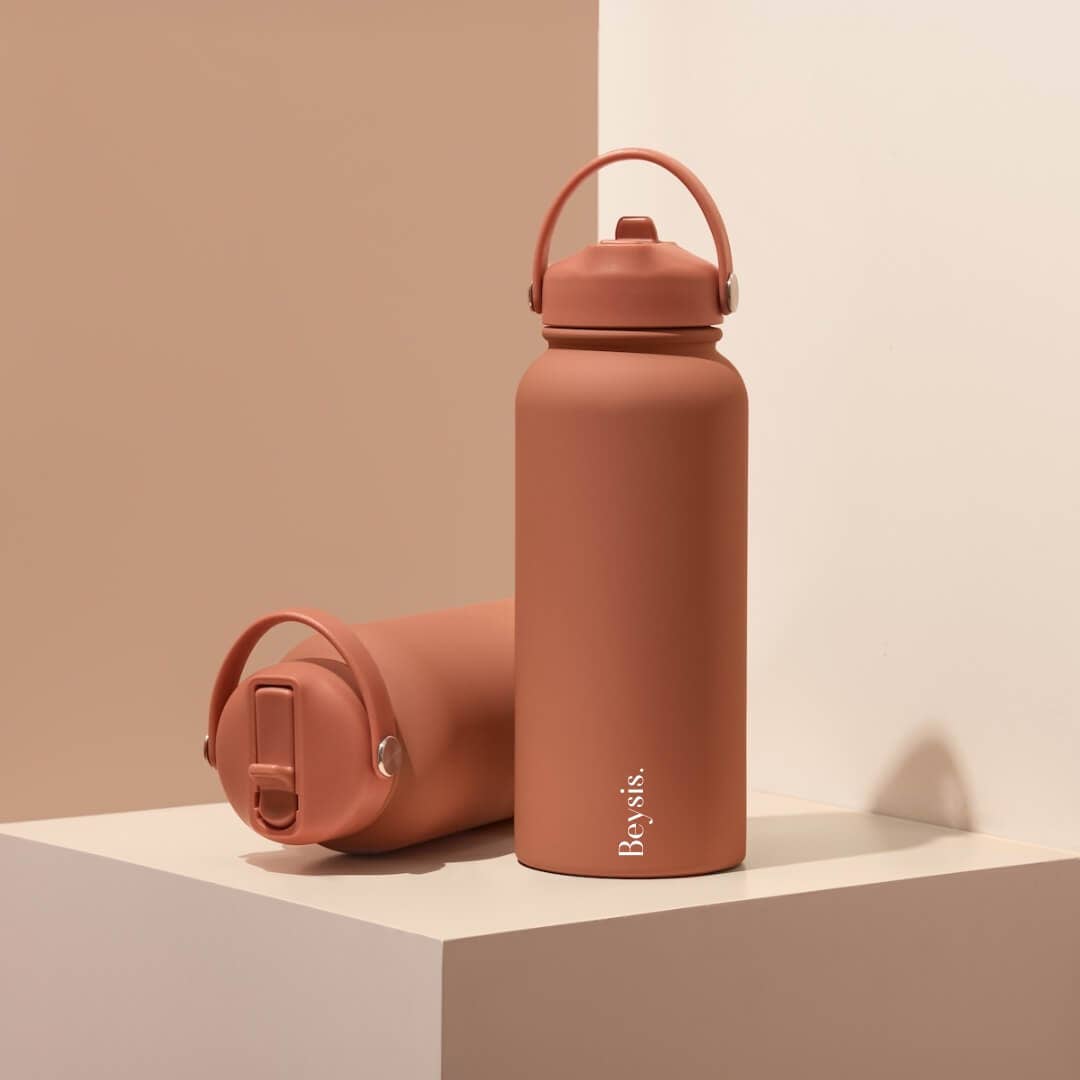 Beysis – wholesale Vattenflaska – 30,5 oz / 900 ml flaska med sugrör18