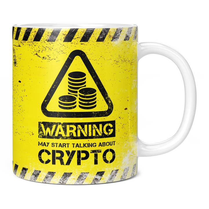 Crypto Mug - Avertissement peut commencer à parler de crypto pour la vente par Mug Monster