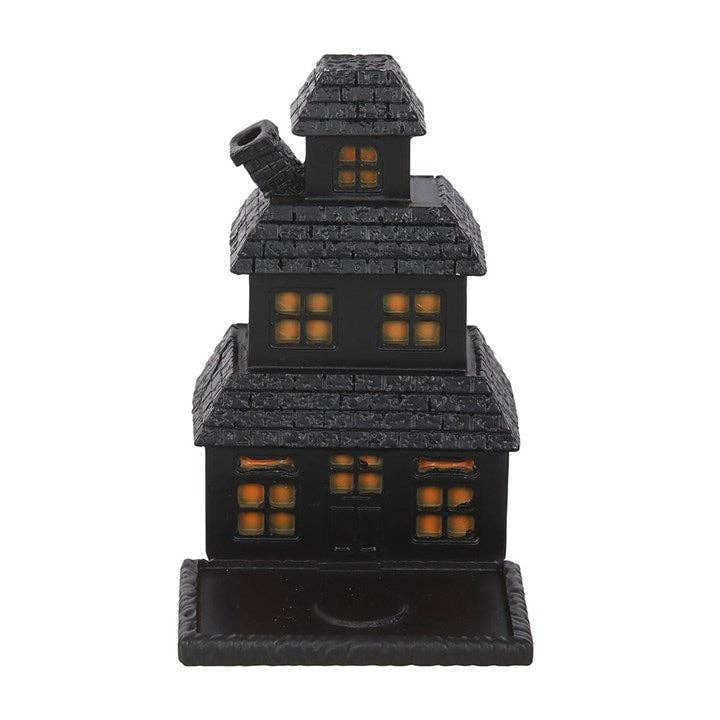 Something Different Wholesale – wholesale Incense holder – Black Haunted House Halloween Incense Cone Holder2