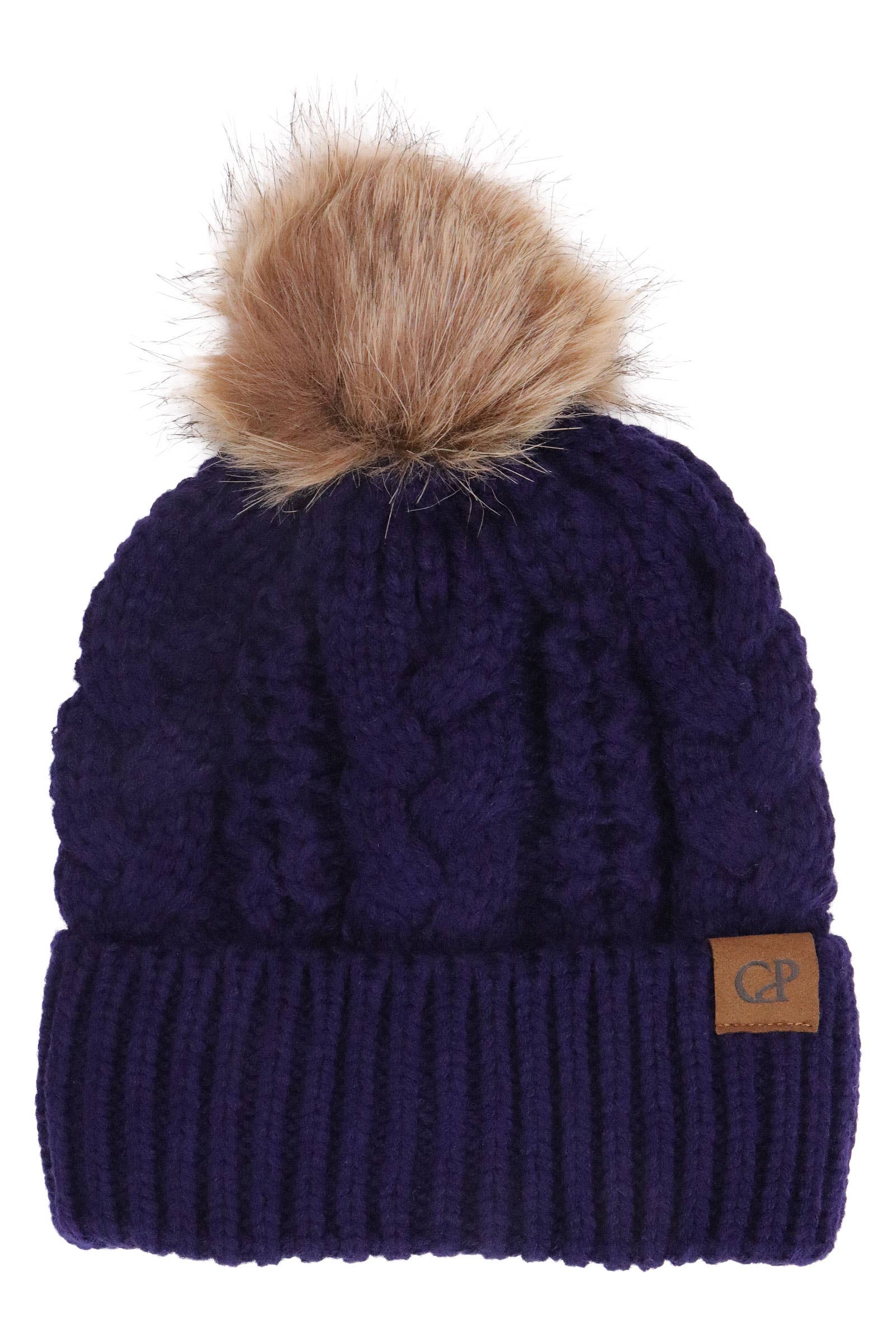 SORTIERT Spiralkabel Gestrickte Zottelige Kunstpelz-Bommelmütze für den Großhandel auf Faire10