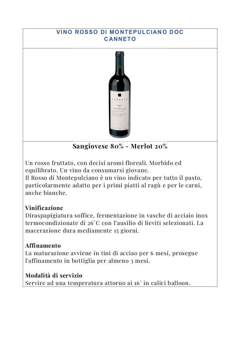 Metina SAS - Vendita all'ingrosso Vino rosso - Rosso di Montepulciano DOC Biologico Canneto  37,5 cl.2