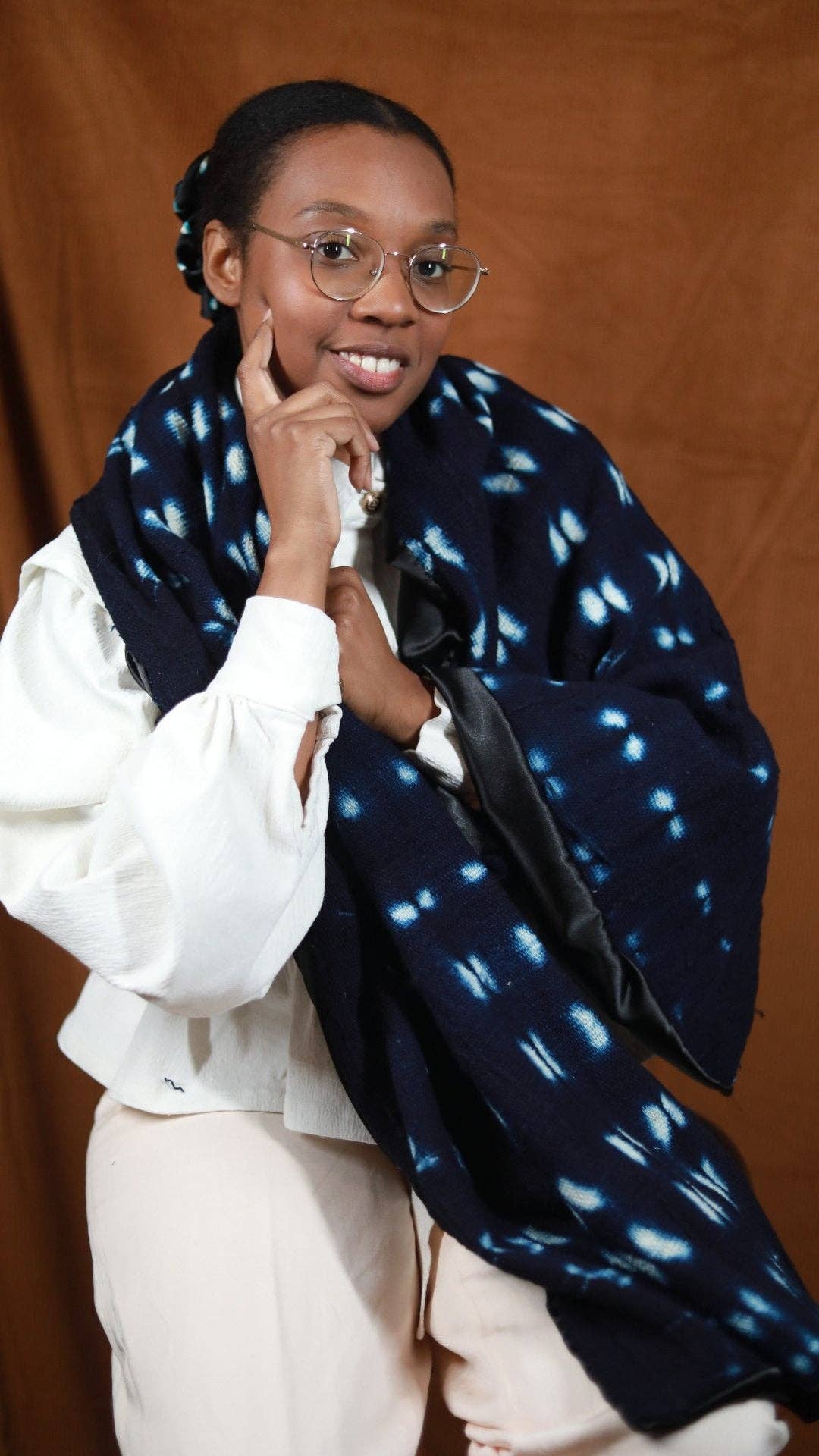 Têt Maré - Wholesale Scarf - Women's - Indigo bogolan scarf3