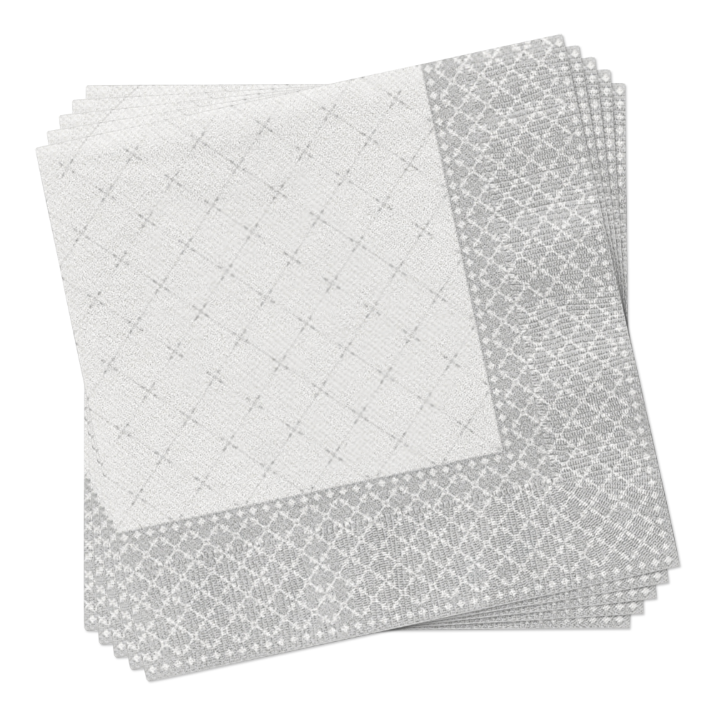 European Excellency - Wholesale Disposable Napkin - Subtle Grid - Airlaid Dinner Napkins4