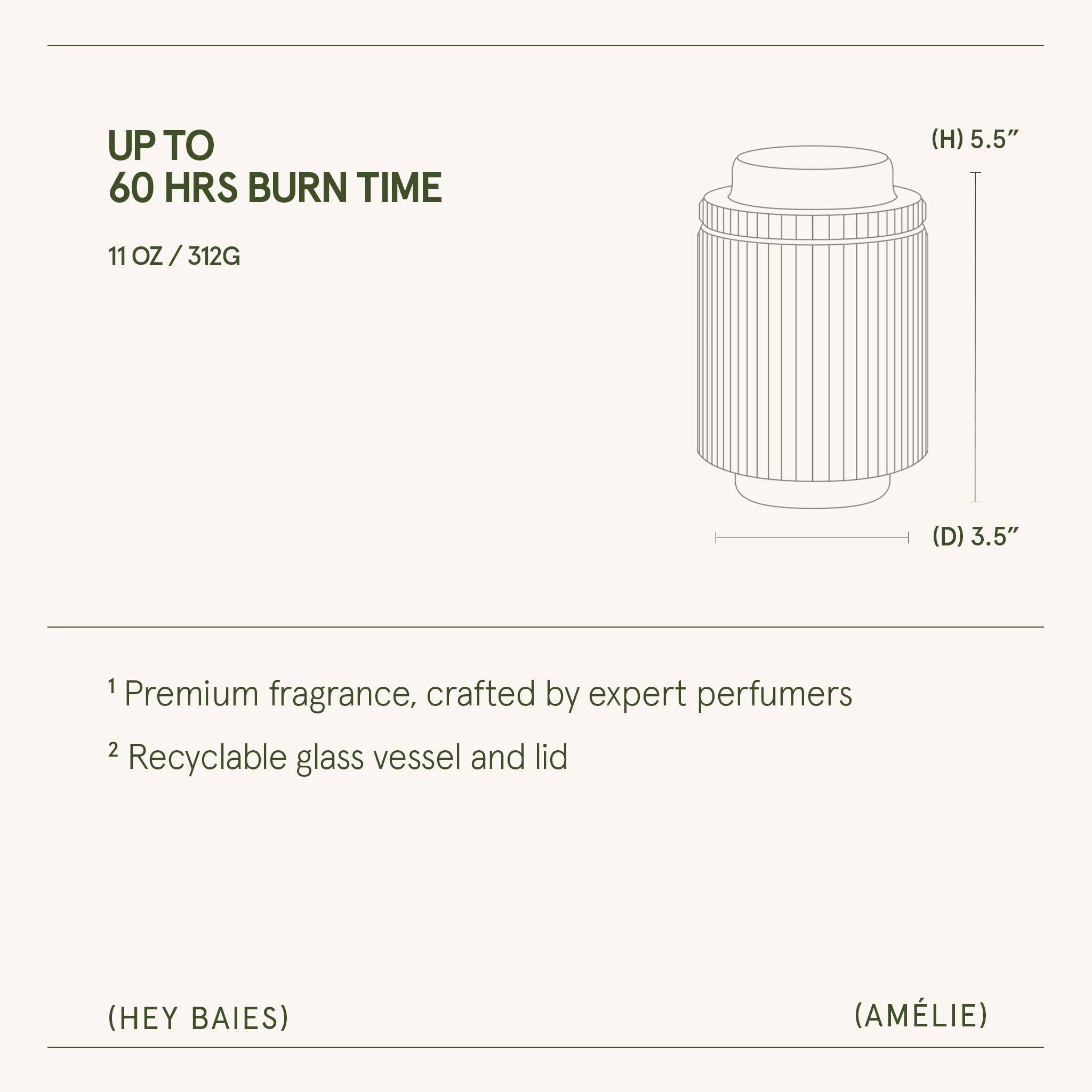 La Jolie Muse - Wholesale Jar/Filled Candle - Scented Candle - Hey Baies - 11oz | La Jolie Muse5