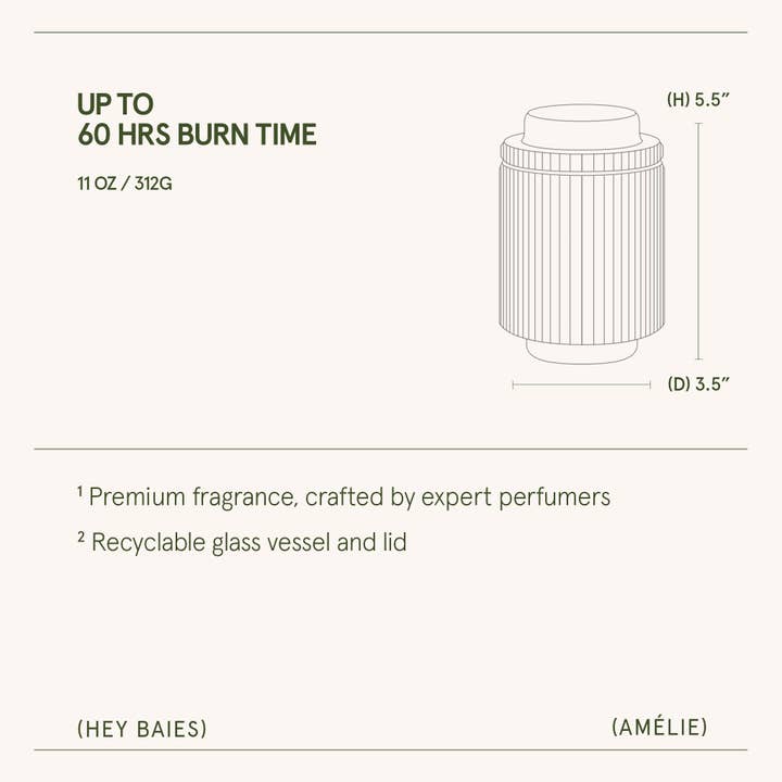 La Jolie Muse - Wholesale Jar/Filled Candle - Scented Candle - Hey Baies - 11oz | La Jolie Muse5