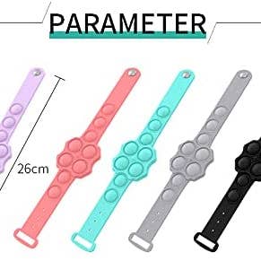 Toyventures - Wholesale Fidget Toy - Kids - Pop It Bracelet Watch Wrist band Silicone Toy Sensory Bubble3