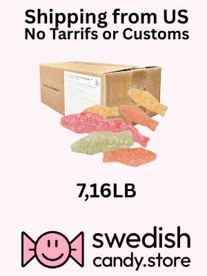 Sour Swedish Fish 7.16 LB Swedish Candy for wholesale by Swedishcandy.store US