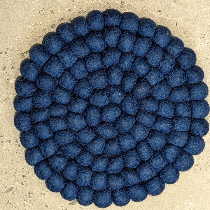 Cool Trade Winds - Wholesale Placemat - Fun Felt Wool Ball Placemat / Trivet11