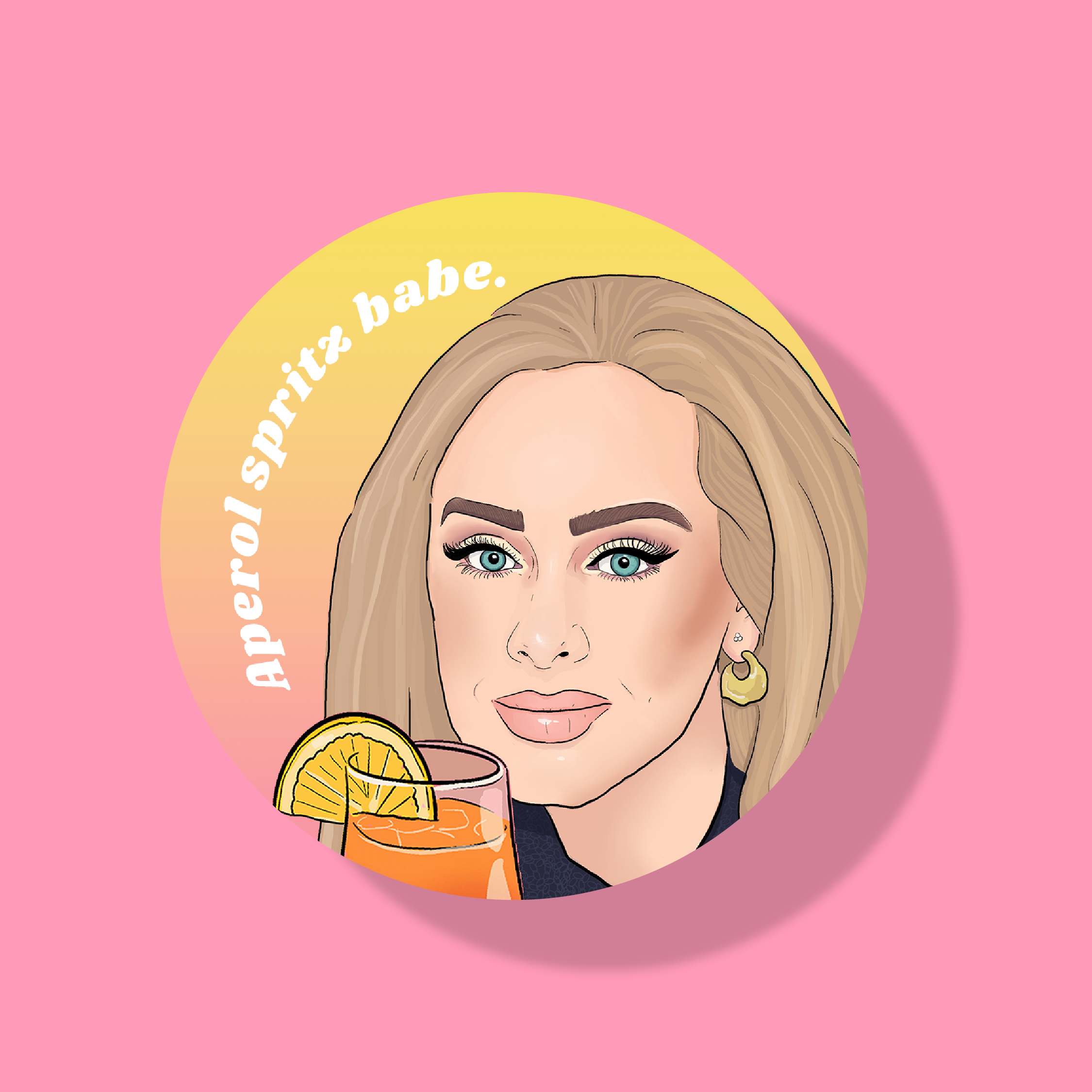 The Queer Store - Venta al por mayor Posavasos - Posavasos Adele con respaldo de madera dura | LGBT | Pop Star fan art0