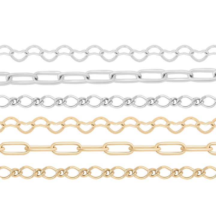 WJW - Vendita all'ingrosso Collane a catena e maglie - Kit iniziale a catena permanente per gioielli, confezione da 3