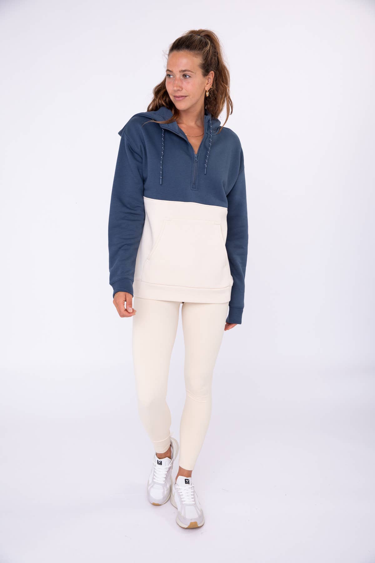 Mono B - Wholesale Hoodie - Women's - 2-Tone Color Blocked Hoodie with Pocket15