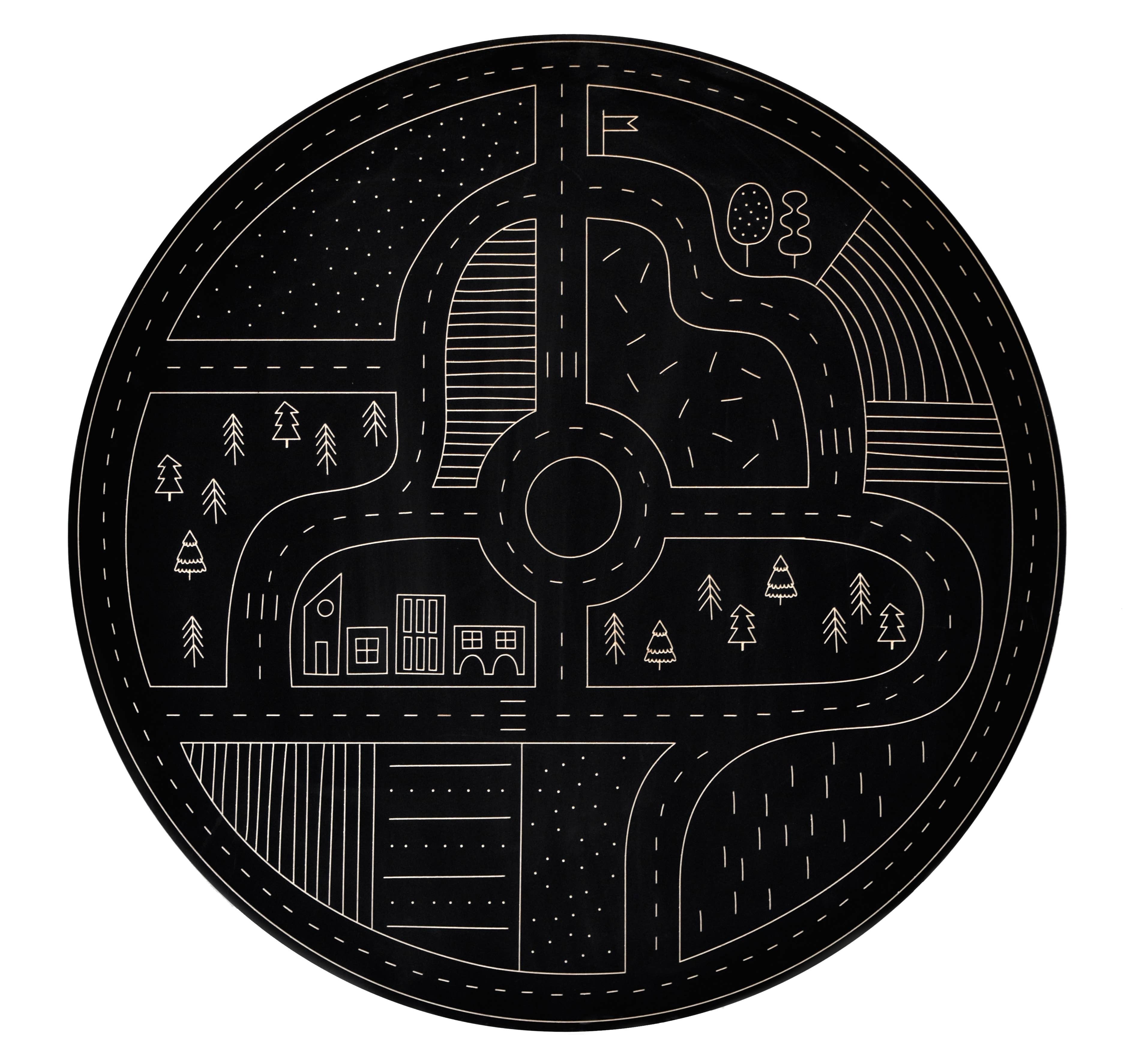 milin - Venta al por mayor Juguete de madera - Niños - Pizarra de carretera, juguete de madera con tiza2