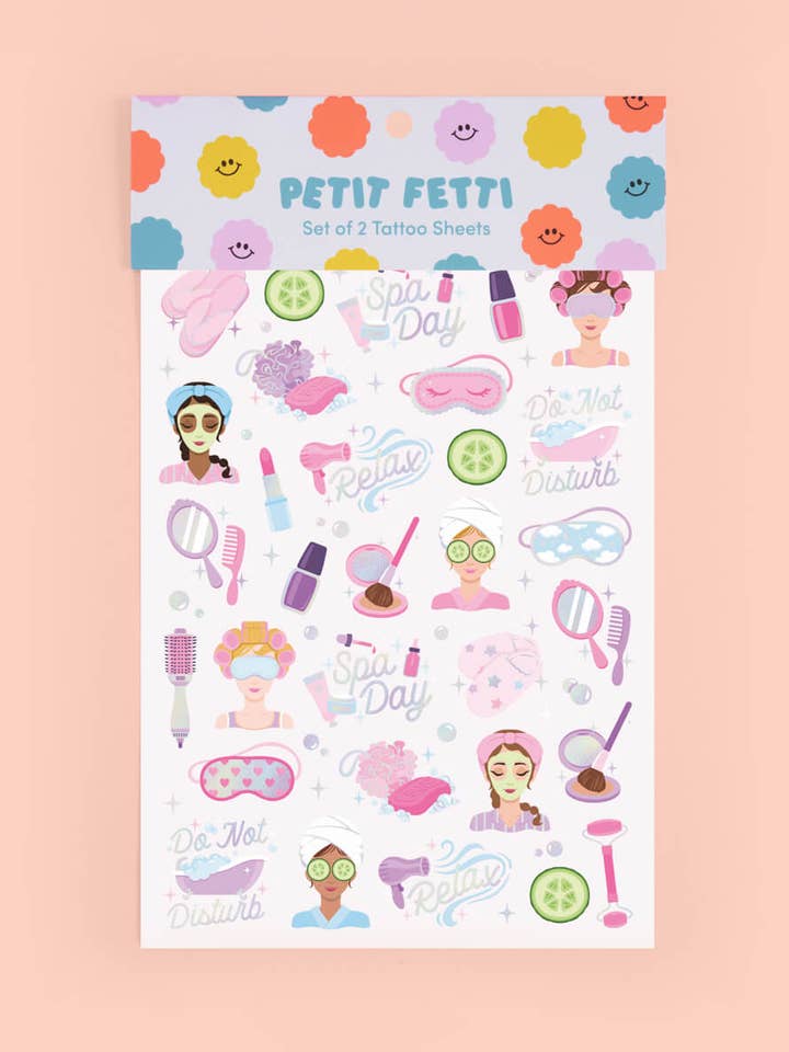 Spa Day Temporary Tattoos, Bday Gift, Goodie Bag for wholesale by Petit Fetti
