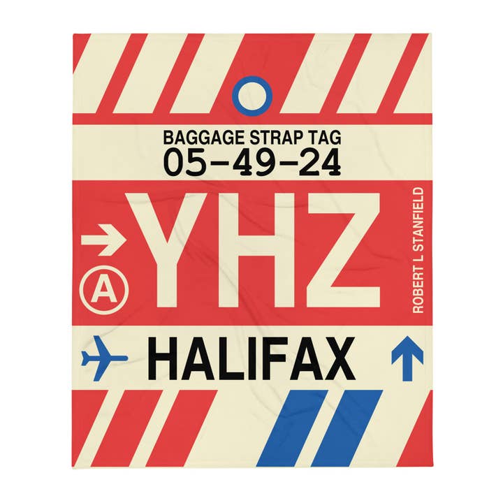 YHZ Halifax Nova Scotia Throw Blanket for wholesale by YHM Designs