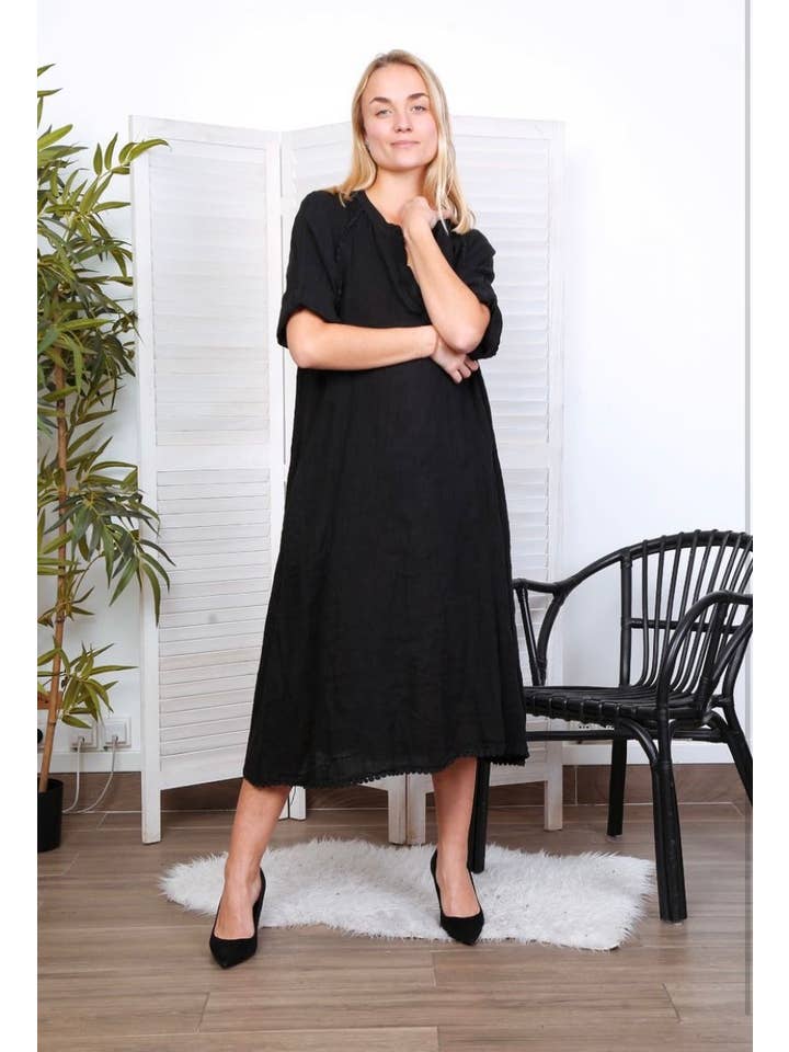 LÉA & LUC - Wholesale Dress – Women's - Long dress in 100% linen REF.71615