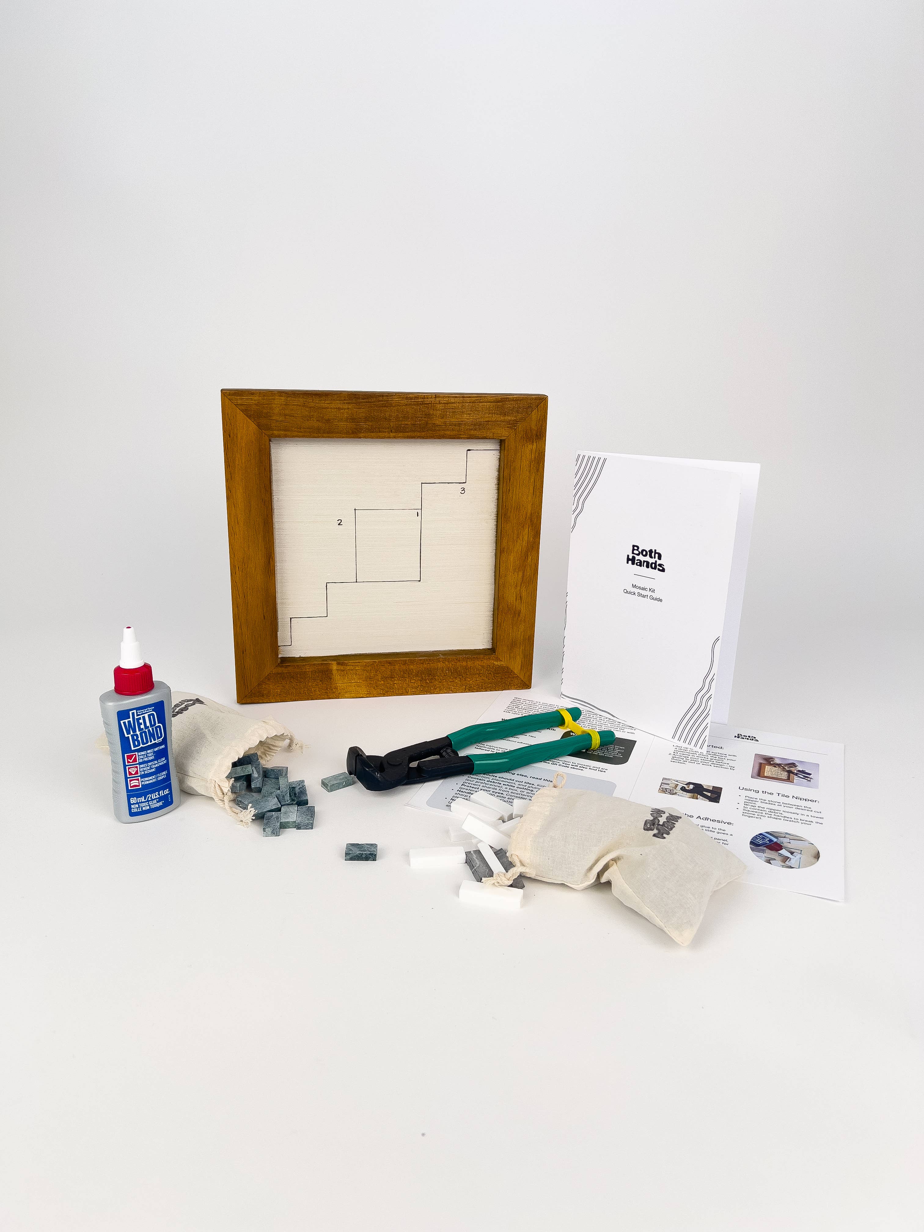 Both Hands Crafts - Wholesale DIY Craft Kit - "Stepstone - Oak" -  Beginner Mosaic Kit - Wall Art2