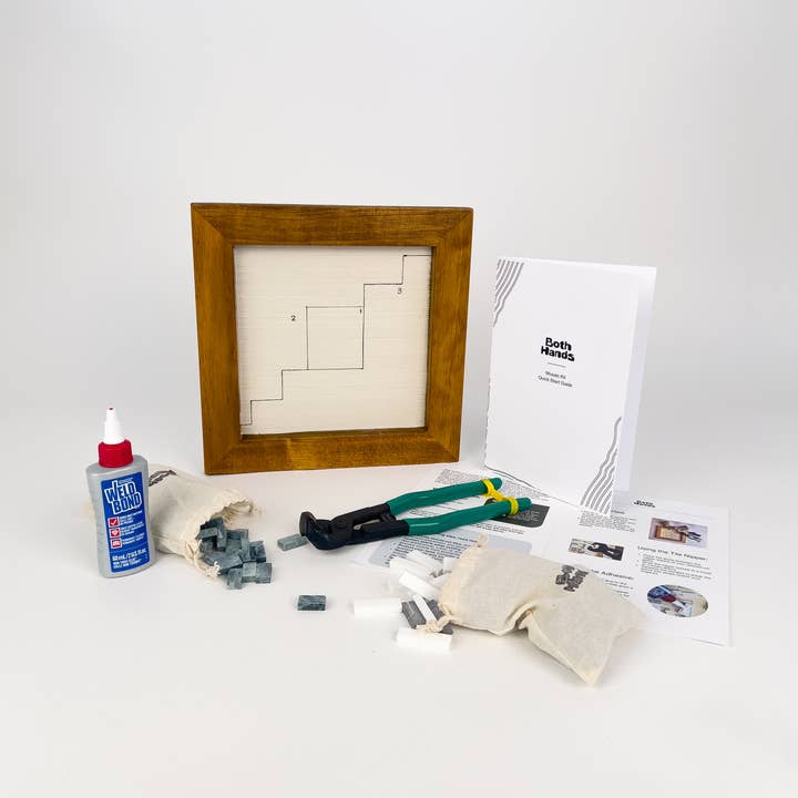 Both Hands Crafts - Wholesale DIY Craft Kit - "Stepstone - Oak" - Beginner Mosaic Kit - Wall Art2