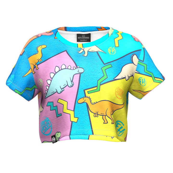 Crop top Dino x PUBG para venta al por mayor de FreshHoods