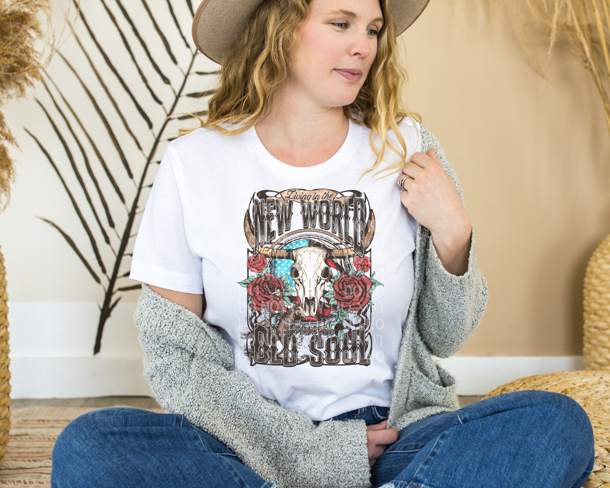 Cash & Drix Wholesale - Wholesale T-Shirt (Graphic) - Women's - Living In The New World With An Old Soul1